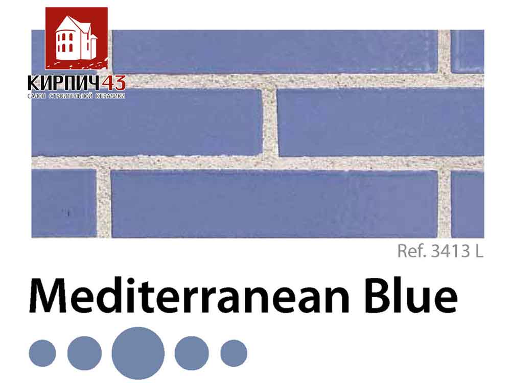  клинкерный глазурованный кирпич Mediterranean Blue Ref. 3413 L 0.00  руб.